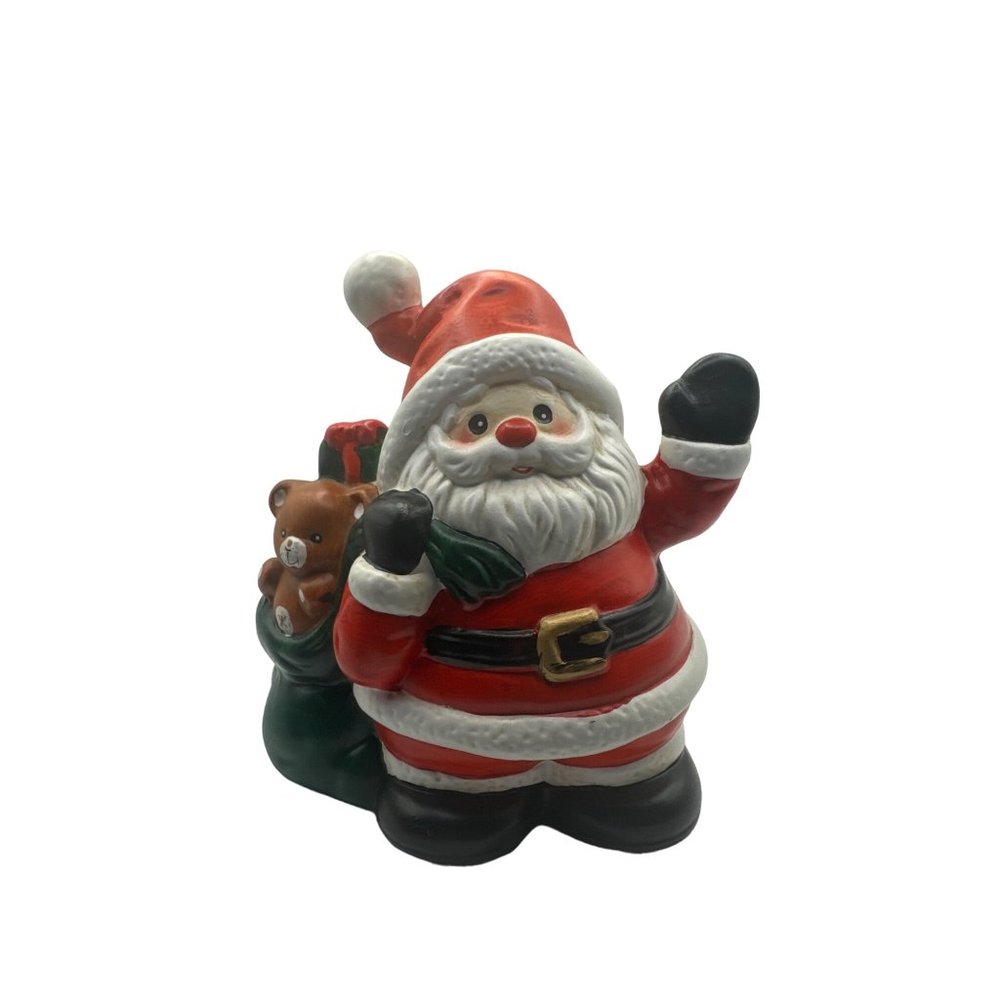 Enesco Musical Santa Figurine Plays Santa Claus is Coming to Town